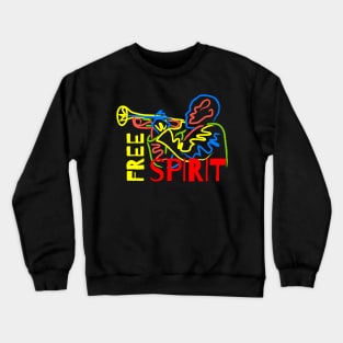 Colorful Trumpeter- Free Spirit Crewneck Sweatshirt